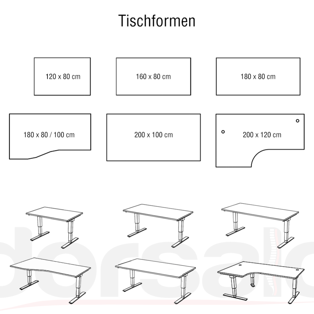Hammerbacher Schreibtisch elektrisch höhenverstellbarer Serie x / Grau / cm vxdsm12/5/s Dekor: Größe: - 120 XDSM 80